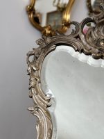 Sudraba Krāsas Metāla, Galda Spogulis ar Ļoti Skaistu Faseti, Smags Pēc Svara (5120) - Image 7