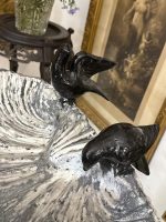 Поилка для птиц с алюминиевой чашей и чугунной ножкой — Викторианский стиль, 20 век. (6118) — изображение 5