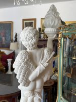 Hvidt sæt: engel (kerub) figurformet lampe + korintisk søjle (6739) - Billede 15