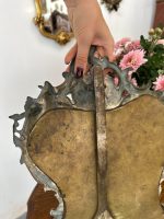 Sudraba Krāsas Metāla, Galda Spogulis ar Ļoti Skaistu Faseti, Smags Pēc Svara (5120) - Image 15