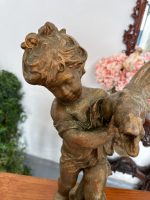 Putto ar Gulbi — Spārnota Bērna Figūra, Skaistais laikmets, Francija, ap 1890–1910 (4672) - Image 12