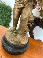 Putto ar Gulbi — Spārnota Bērna Figūra, Skaistais laikmets, Francija, ap 1890–1910 (4672) - Image 14