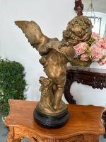 Putto ar Gulbi — Spārnota Bērna Figūra, Skaistais laikmets, Francija, ap 1890–1910 (4672) - Image 15
