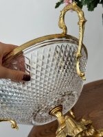 Stikla Trauks ar Zelta Krāsas Metāla Detalizāciju, Liela Izmēra, Smags Pēc Svara (5118) - Image 13