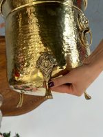 Metāla Kappa ar Lauvas Galvām, Vidēja Izmēra Kaltā misiņa kašpo ar lauvas galvām un ērgļa naga kājiņām — Neoklasicisms / Vēlais Historicisms, Rietumeiropa, ap 1880.–1910. (5087) - Image 10