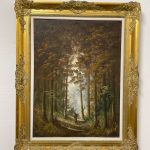 Liela izmēra glezna zelta krāsas rāmī (1113)