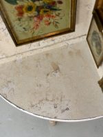 Hvit, trebord med tonet glassplate, mellomstor, middels lett (6158) - Bilde 12