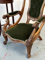Jūgendstila krēsls ar zemu sēdvietu un roku balstiem — Art Nouveau ar Neorokoko ietekmi, Francija, ap 1900.–1910. g. (5117) - Image 3