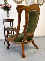 Jūgendstila krēsls ar zemu sēdvietu un roku balstiem — Art Nouveau ar Neorokoko ietekmi, Francija, ap 1900.–1910. g. (5117) - Image 12