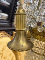 Antique Brass and Crystal Chandelier in Louis XVI Style (5991) - Image 10