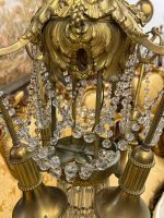Antique Brass and Crystal Chandelier in Louis XVI Style (5991) - Image 8