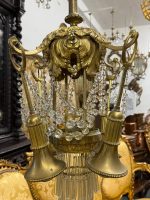 Antique Brass and Crystal Chandelier in Louis XVI Style (5991) - Image 5