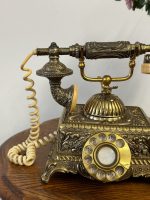 Dekoratīvs Zelta Krāsas Telefons, Vidēja Izmēra (5071) - Image 3