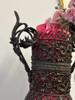 Stikla Vāze, Greznā, Smalki Detalizētā Metāla Turētājā, Vidēja Izmēra (5079) - Image 6