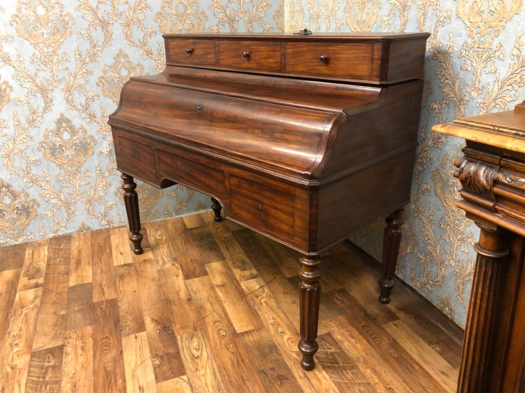 Sekretær Bureau à Cylindre – Viktoriansk, England, ca. 1840-1870 (312)