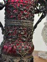 Stikla Vāze, Greznā, Smalki Detalizētā Metāla Turētājā, Vidēja Izmēra (5079) - Image 7