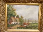 Gleznas, zelta krāsas rāmī, vidēja izmēra (1112) - Image 4