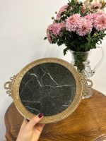 gilt bronze marble tray