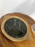Antīka marmora paplāte ar zeltītas bronzas elementiem — Luija XVI stilā (gilt bronze marble tray) (5115) - Image 2