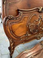 Koka gulta ar eņģeļu kokgriezumiem — Luija XV stilā, Ļoti Smalkiem Kokgriezumiem, Zelta Krāsas Akcentiem (Carved Wood Bed with Cherubs in Louis XV Style) (4008) - Image 27