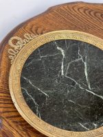 Antīka marmora paplāte ar zeltītas bronzas elementiem — Luija XVI stilā (gilt bronze marble tray) (5115) - Image 4
