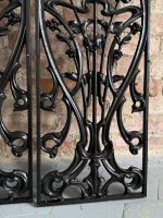 Art Nouveau čuguna balustrādes paneļu pāris — Art Nouveau, Francija/Beļģija, view 6