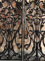 Art Nouveau čuguna balustrādes paneļu pāris — Art Nouveau, Francija/Beļģija, view 7