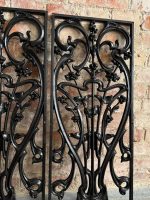 Art Nouveau čuguna balustrādes paneļu pāris — Art Nouveau, Francija/Beļģija, view 9