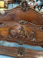 Koka gulta ar eņģeļu kokgriezumiem — Luija XV stilā, Ļoti Smalkiem Kokgriezumiem, Zelta Krāsas Akcentiem (Carved Wood Bed with Cherubs in Louis XV Style) (4008) - Image 19
