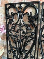 Art Nouveau čuguna balustrādes paneļu pāris — Art Nouveau, Francija/Beļģija, view 10