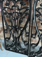 Art Nouveau čuguna balustrādes paneļu pāris — Art Nouveau, Francija/Beļģija, view 12