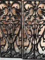 Art Nouveau čuguna balustrādes paneļu pāris — Art Nouveau, Francija/Beļģija, view 4
