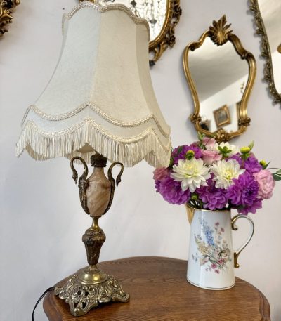 Bordlampe med Svaner, Mellem Størrelse (5038)