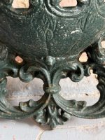 Antique Cast Iron Wall Planter in Dark Green — Late 19th Century (6750) - Image 5