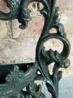 Antique Cast Iron Wall Planter in Dark Green — Late 19th Century (6750) - Image 7