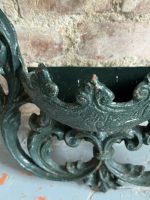 Antique Cast Iron Wall Planter in Dark Green — Late 19th Century (6750) - Image 8