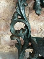 Antique Cast Iron Wall Planter in Dark Green — Late 19th Century (6750) - Image 9