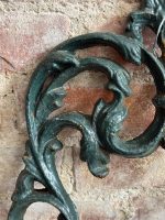 Antique Cast Iron Wall Planter in Dark Green — Late 19th Century (6750) - Image 10