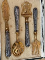 Antique Silver & Vermeil 4-Piece Serving Set in Box (5392) - Image 6
