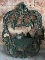 Antique Cast Iron Wall Planter in Dark Green — Late 19th Century (6750) - Image 13