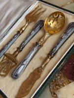 Antique Silver & Vermeil 4-Piece Serving Set in Box (5392) - Image 3