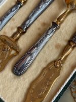 Antique Silver & Vermeil 4-Piece Serving Set in Box (5392) - Image 9