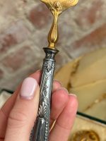 Antique Silver & Vermeil 4-Piece Serving Set in Box (5392) - Image 13