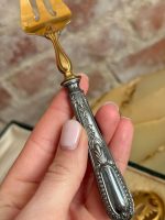 Antique Silver & Vermeil 4-Piece Serving Set in Box (5392) - Image 12