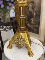 Stor bordlampe med stor skærm, 2 pærer (6169) - Billede 10