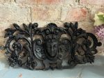 Antique Cast Iron Facade or Fireplace Decor with Female Figure — Late 19th Century (6751) - Image 2