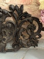 Antique Cast Iron Facade or Fireplace Decor with Female Figure — Late 19th Century (6751) - Image 5