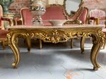 Gold Coffee Table with Marble Top, Medium Size, Very Heavy (3140) - Image 7