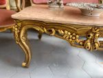 Gold Coffee Table with Marble Top, Medium Size, Very Heavy (3140) - Image 13