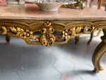 Gold Coffee Table with Marble Top, Medium Size, Very Heavy (3140) - Image 12